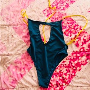 Blue/Yellow One Piece Swimsuit✨